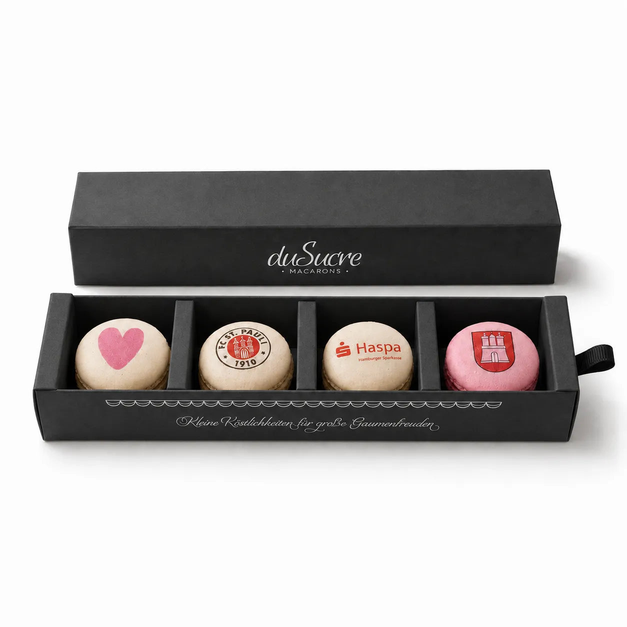 4er Macaron-box, gebrandet