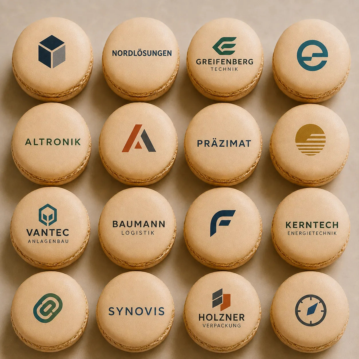 Personalisierte Macarons mit Bild/Logo/Text bedruckt