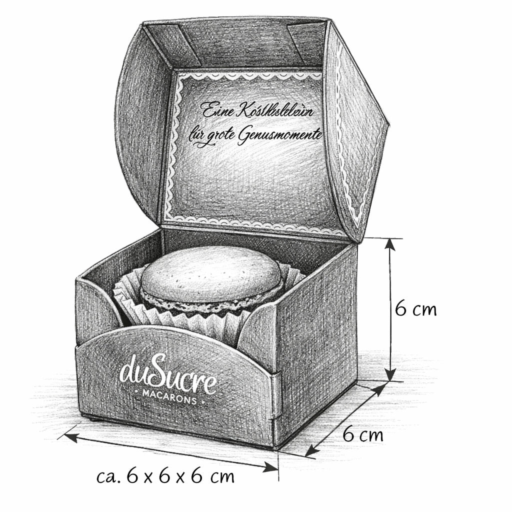 Einzelne Macaron Geschenkbox
